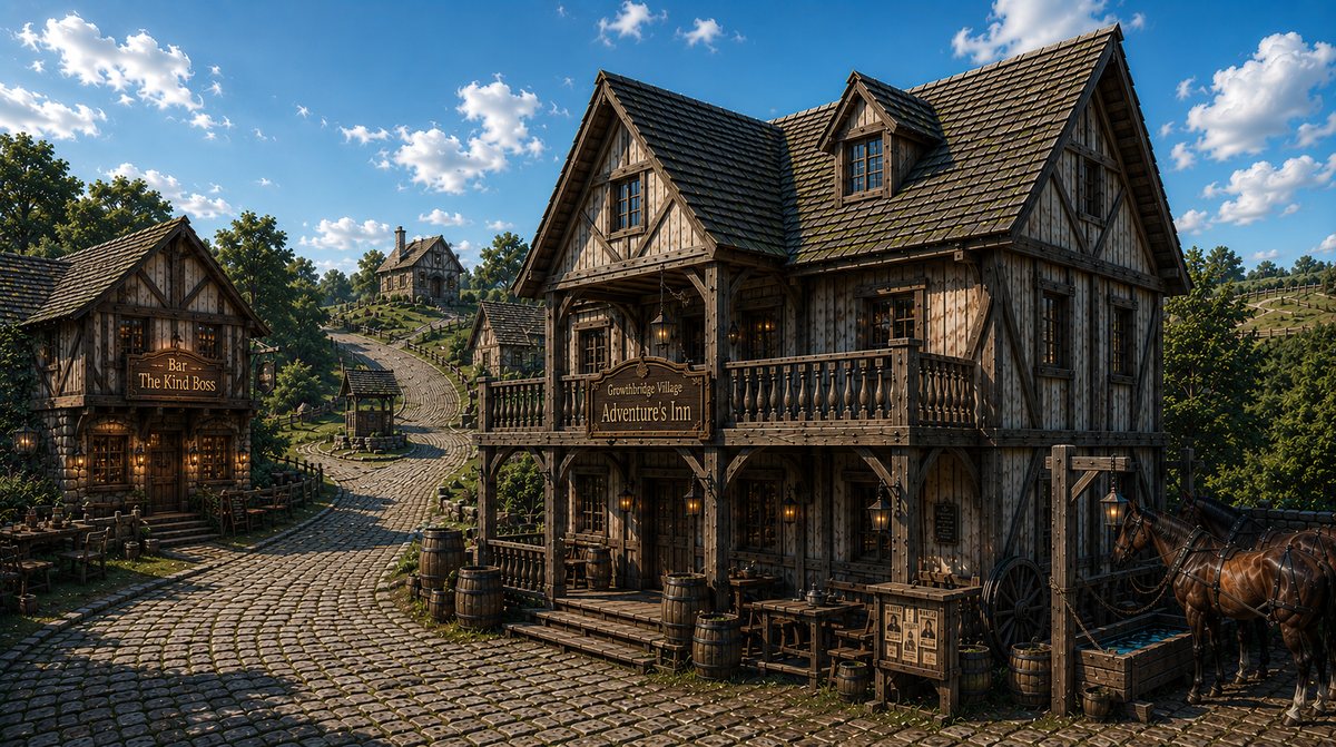 冒険者の宿 — Adventurer's Inn（グロースブリッジ村の宿屋）